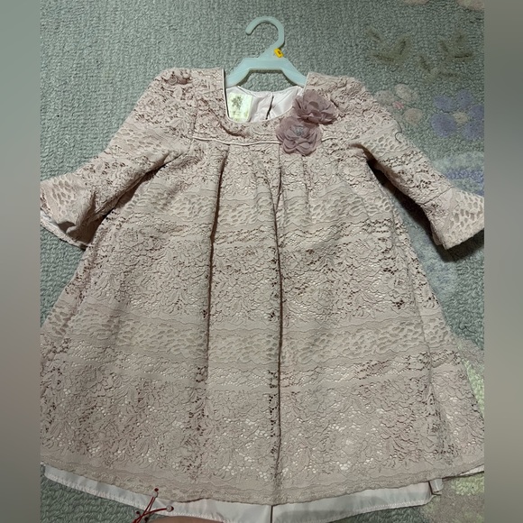 Sold.Simply gorgeous dusty rose Laura Ashley toddler girl dress. - Picture 5 of 7